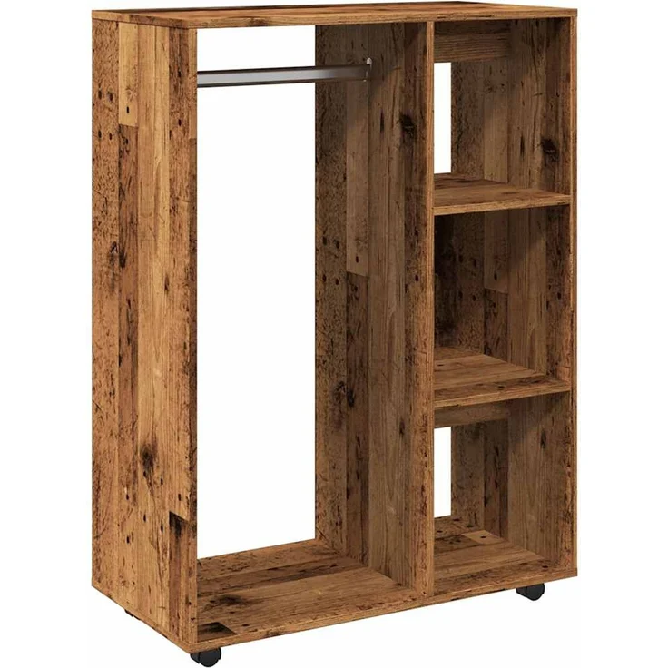 vidaXL Kleiderständer Altholz-Optik 80x40x110 cm Holzwerkstoff 856668 – Bild 1