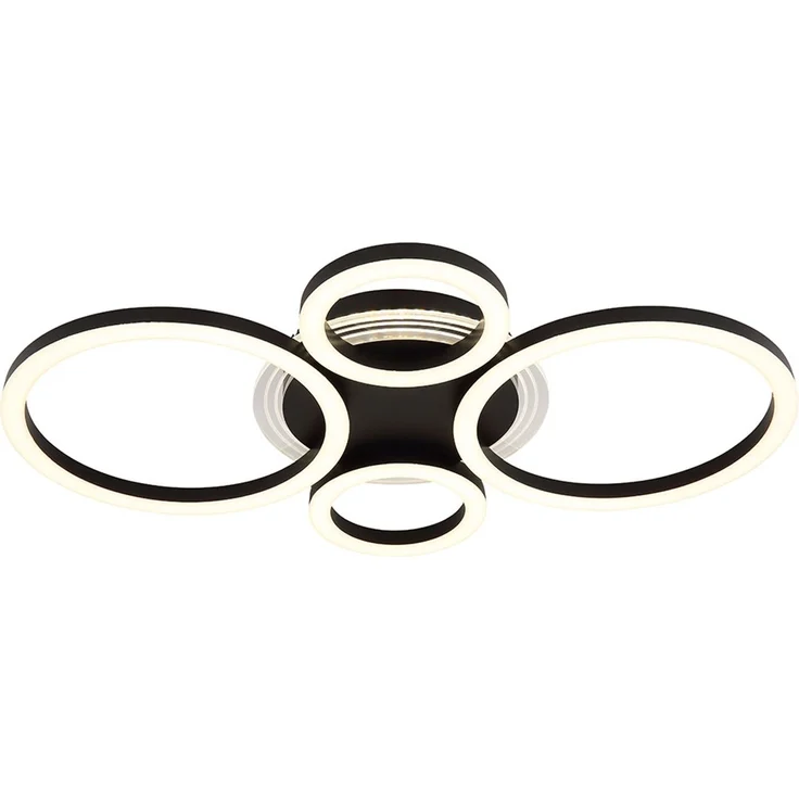 LED Deckenleuchte, schwarz, Ring-Design, CCT, L 53 cm – Bild 7