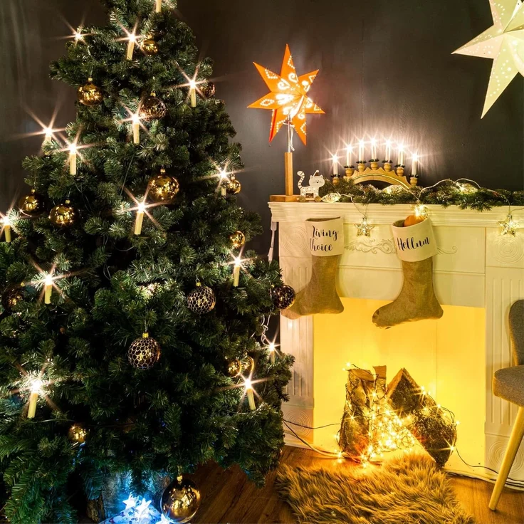 hellum Ersatz-Kerzen für Schwibbogen, 25 Stück 34V 3W Riffelkerze für Weihnachtsbaum Kerzen Lichterketten innen mit 7 Brennstellen, Birnen für Lichterbogen E10/ 34V/ 3W/ 22 Lumen 919110 – Bild 7