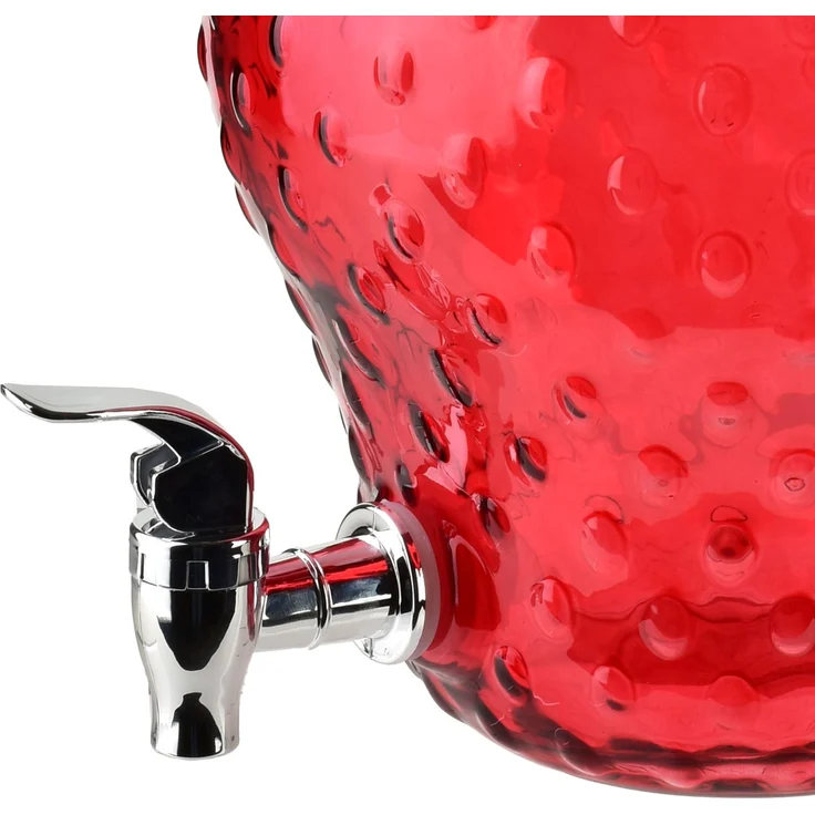 Getränkespender glas Modern Kitchen Erdbeere 4.5l rot 1pc – Bild 4