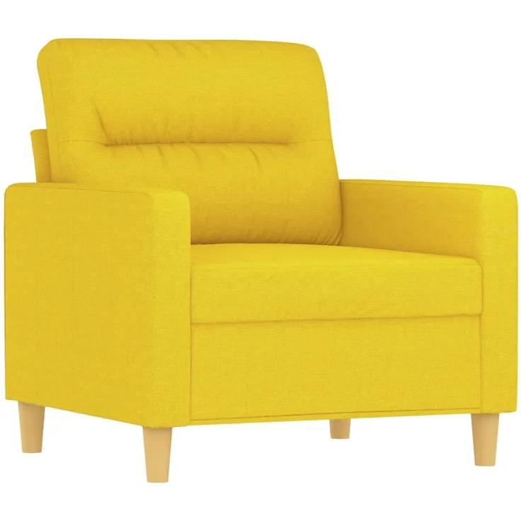 vidaXL 3-Sitzer-Sofa Braun 180 cm Stoff, Hellgelb, 78x80 cm