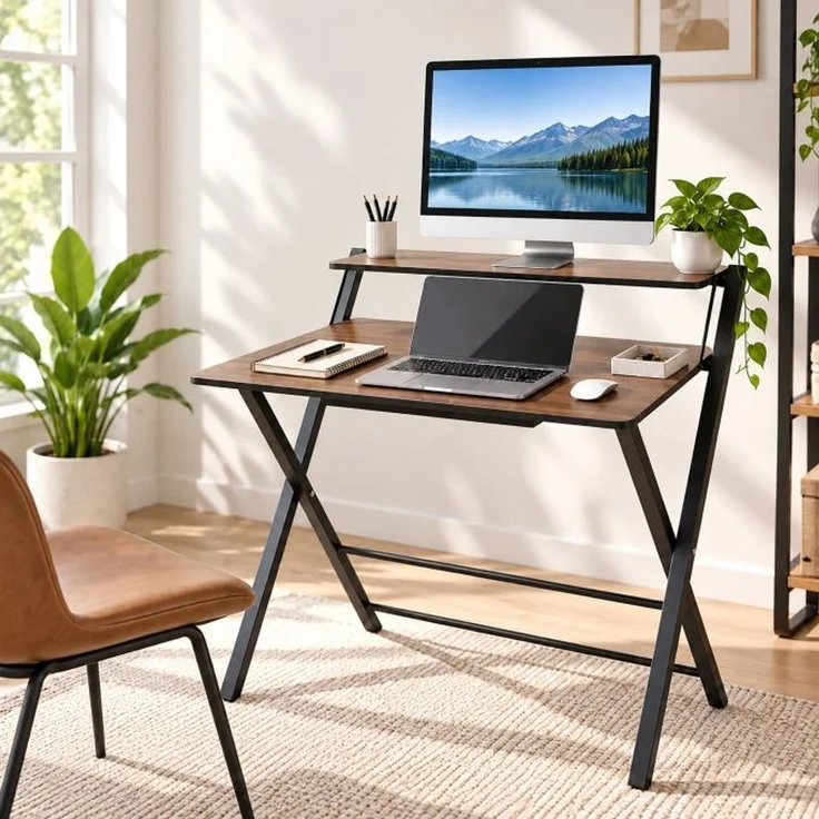 Relaxdays Klappbarer Schreibtisch Monitoraufsatz – Bild 7