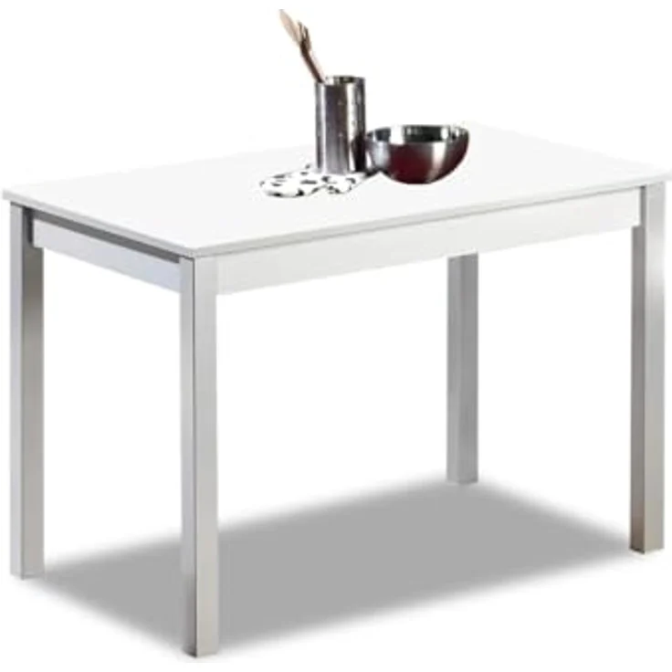 ASTIMESA Fester Küchentisch, laminiert, weiß, 90 x 50 cm – Bild 1