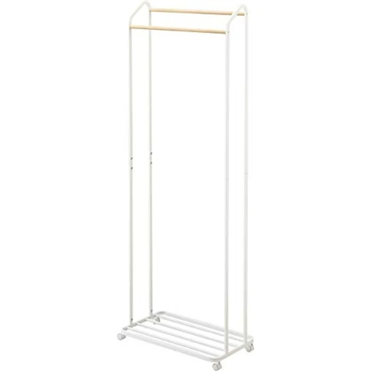 Yamazaki Garderobenständer "Tower", Kleiderständer auf Rollen, Garderobe, fahrbar, mit Ablage, 172cm hoch – Bild 1