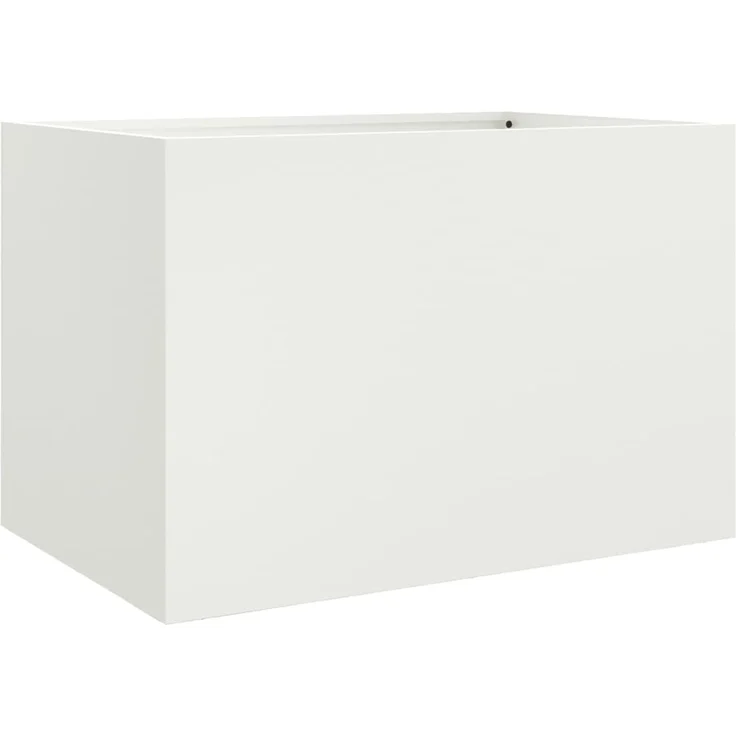 vidaXL Pflanzkübel Weiß 62x47x46 cm Stahl 841602 – Bild 1