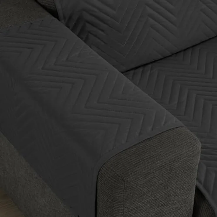 Martina Home Bezug für Chaiselongue, gepolstert, Milano, 280, Schwarz – Bild 4