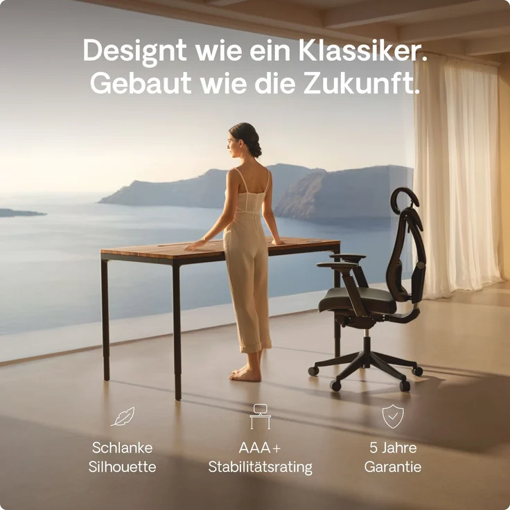 Desktronic Elektrisch höhenverstellbarer Schreibtisch HomeMax 160x80 cm Schwarz/Massives Walnussholz mit Memory-Funktion, Anti-Kollisions Technologie, USB-A und USB-C-Ladeanschlüssen – Bild 2
