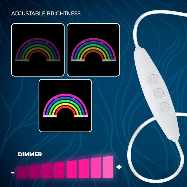 Neon LED Leuchte "Regenbogen" 5 Farben – FLNE14X – Forever Light – Bild 3