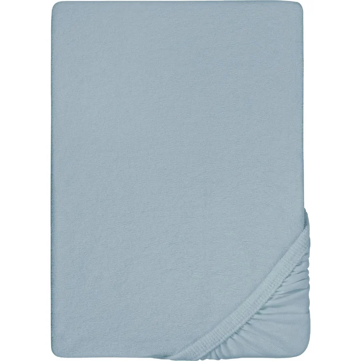 biberna Frottee-Stretch-Spannbetttuch 0012344, taubenblau, 1x 180x200 cm - 200x200 cm – Bild 5