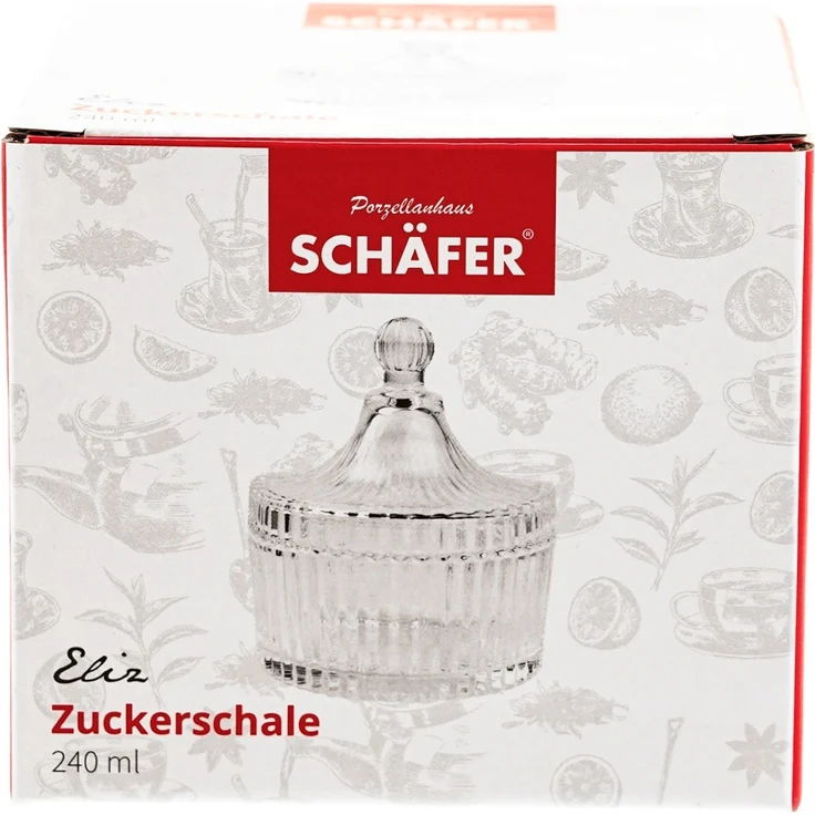 Zuckerschale mit Deckel aus Glas - 240 ml – Bild 4