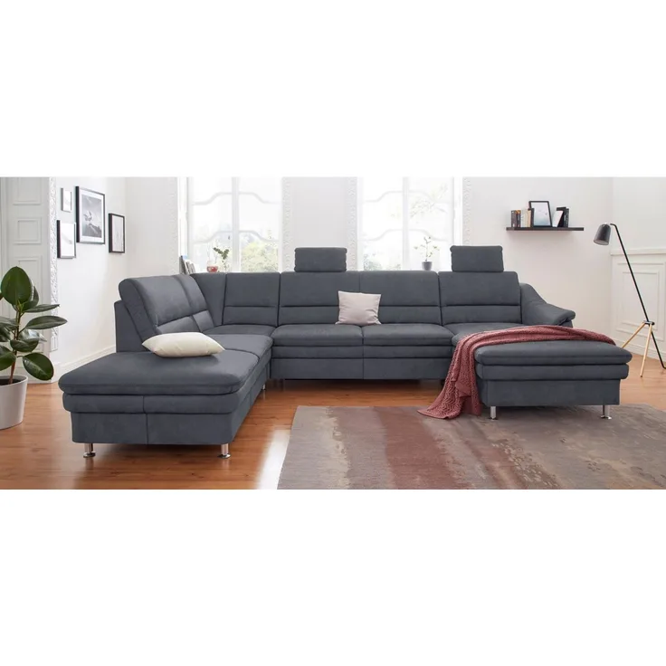 sit&more Wohnlandschaft Cardoso U-Form, mit Federkern und Kopfstützen, mit Bettfunktion und Relaxfunktion
