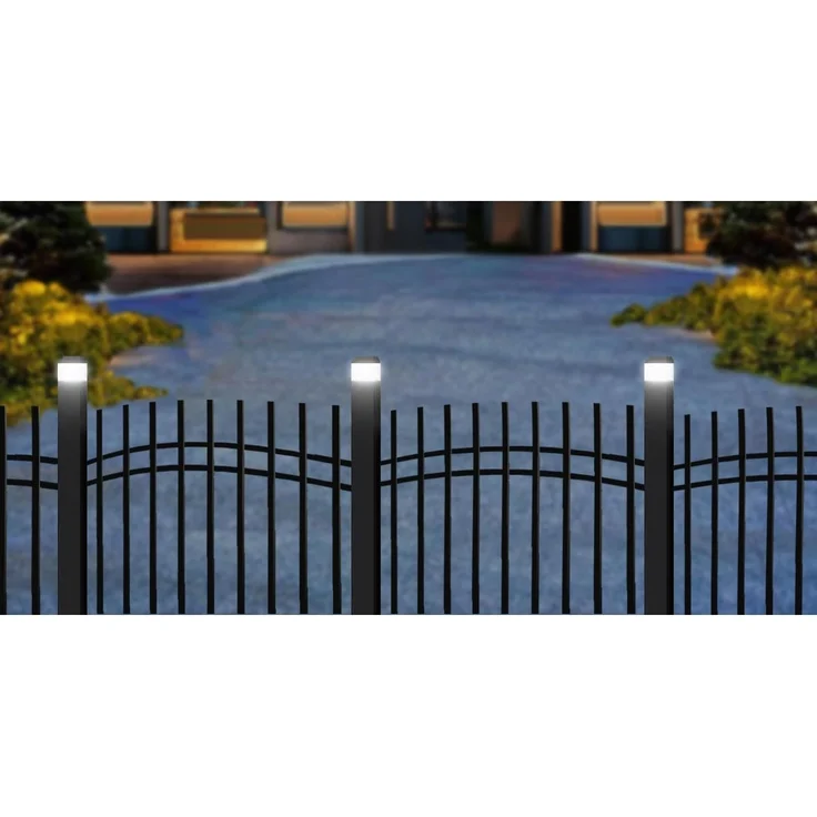 GreenBlue LED Gartenleuchte Solarmastleuchte für Zaun Outdoor geeignet, LED fest integriert, Warmweiß, solarbetriebene LED Gartenlampe für Garten und Zaun wetterfest – Bild 9