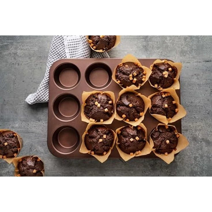 Sallys Muffinform für bis zu 12 Muffins, (12-tlg), hitzebeständig bis 240 °C – Bild 5