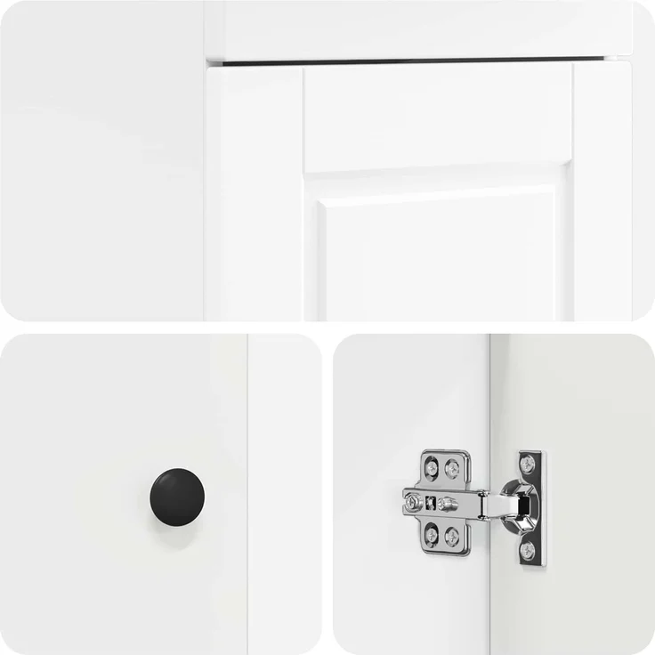 vidaXL Badezimmerschrank mit Waschbecken Weiß 42 x 40 x 84,5 cm 890054 – Bild 7