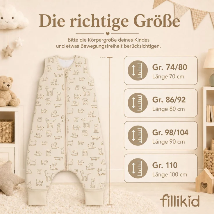 Fillikid Ganzjahres-Schlafsack mit Füßen Exklusiv – Bild 7