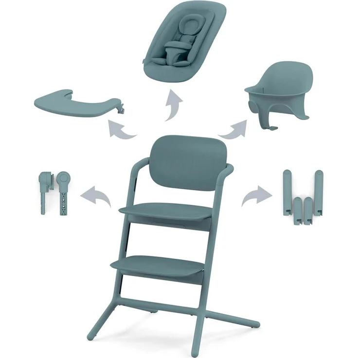 Cybex Lemo 4-in-1 Kinderstuhl Stone Blue Blau – Bild 2