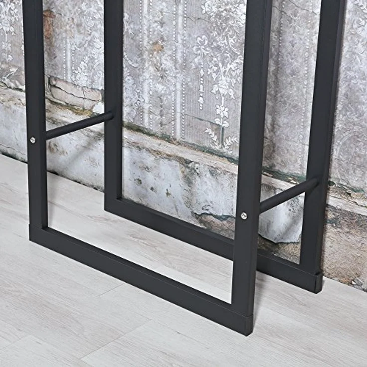 Melko Kaminholzregal Holzregal Kaminholzablage Kaminholzständer Anti-Kipp-Beschlag, BxTxH:60 x 25 x 100 cm, (Stück), Pulverbeschichtet – Bild 7