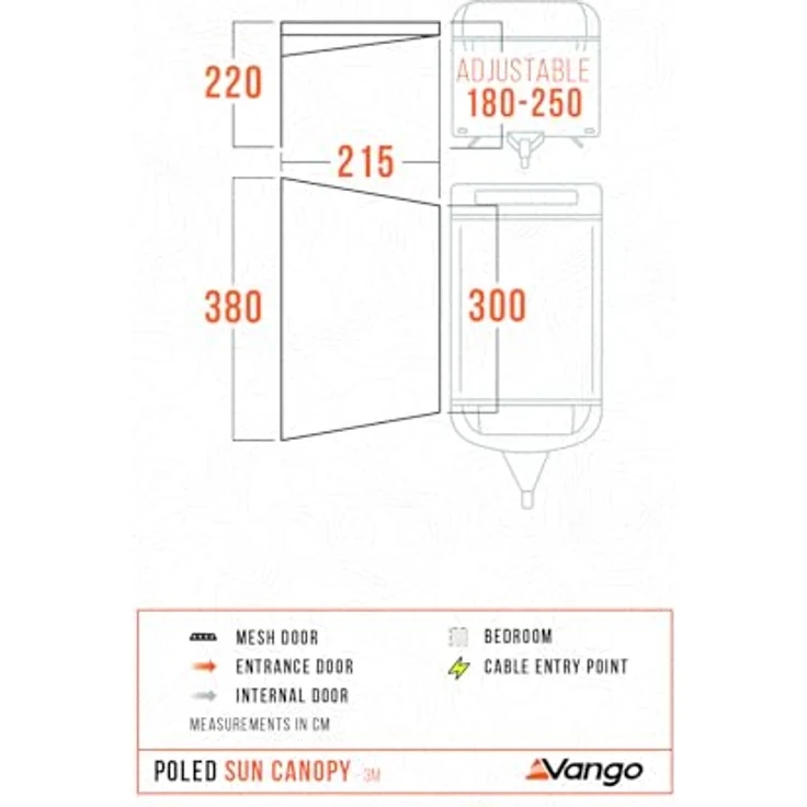 Vango Poled Sun Canopy Sonnensegel, grey violet – Bild 6