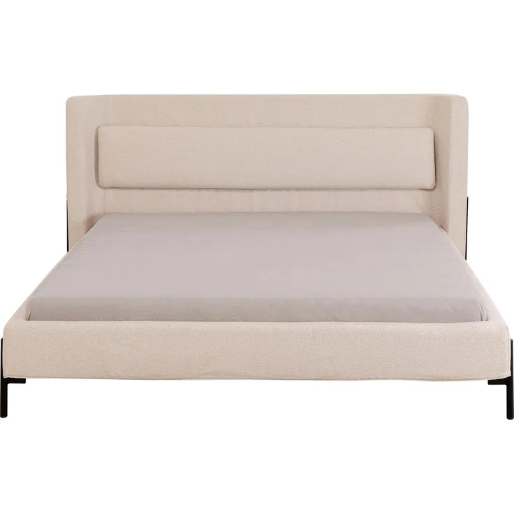 Kare Design Bett Tivoli Ecru, Polsterbett, pflegeleicht, Stützkissen, edel, modern, 180x200 cm