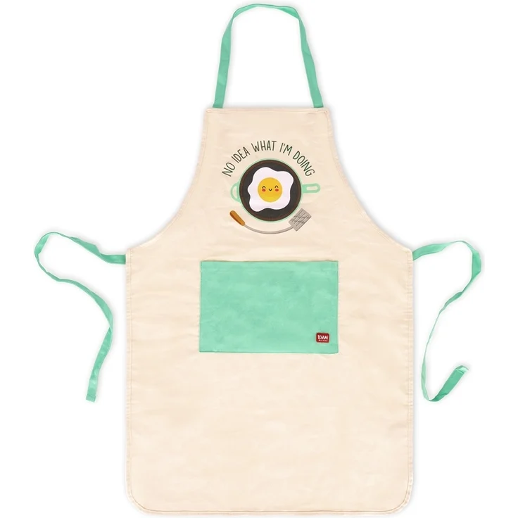 Legami Schürze Super Chef Egg, grün / beige – Bild 1