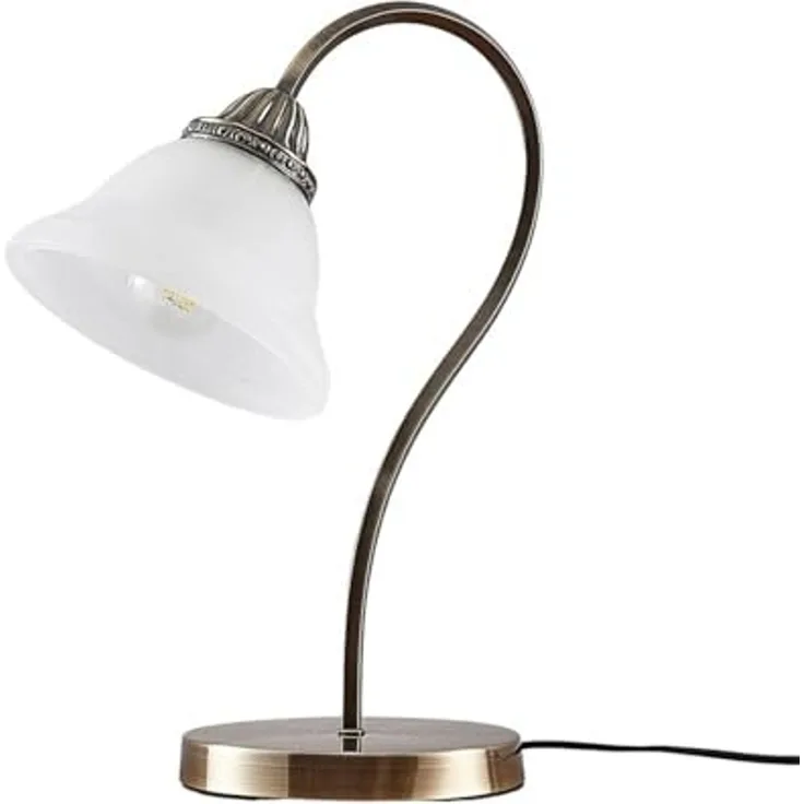 Lindby Tischleuchte Mialina, Glas Bronze IP20, 1x60 W