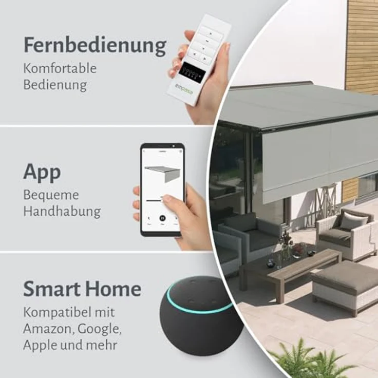 empasa Halbkassettenmarkise "EXPERT PLUS" Markise - elektrische Steuerung mit WiFi-Motor – Bild 3