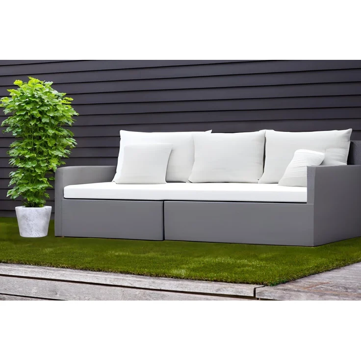 Kunstrasen Rasenteppich 200x300 cm Grün Outdoor Balkon Camping Hochwertig – Bild 3