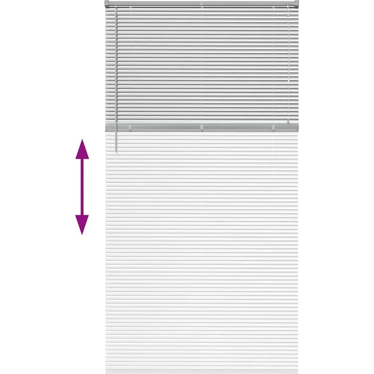 vidaXL Venezianische Jalousie Silber 220 x 110 cm 25 mm Aluminium 42005949 – Bild 12