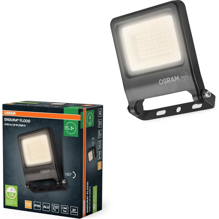 Osram Außenleuchte Endura Flood 30W PCR dunkelgrau warmweiß – Bild 5