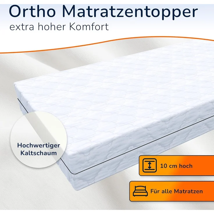 Komfortschaum Topper 200x120x10cm 212g Bezug – Bild 2