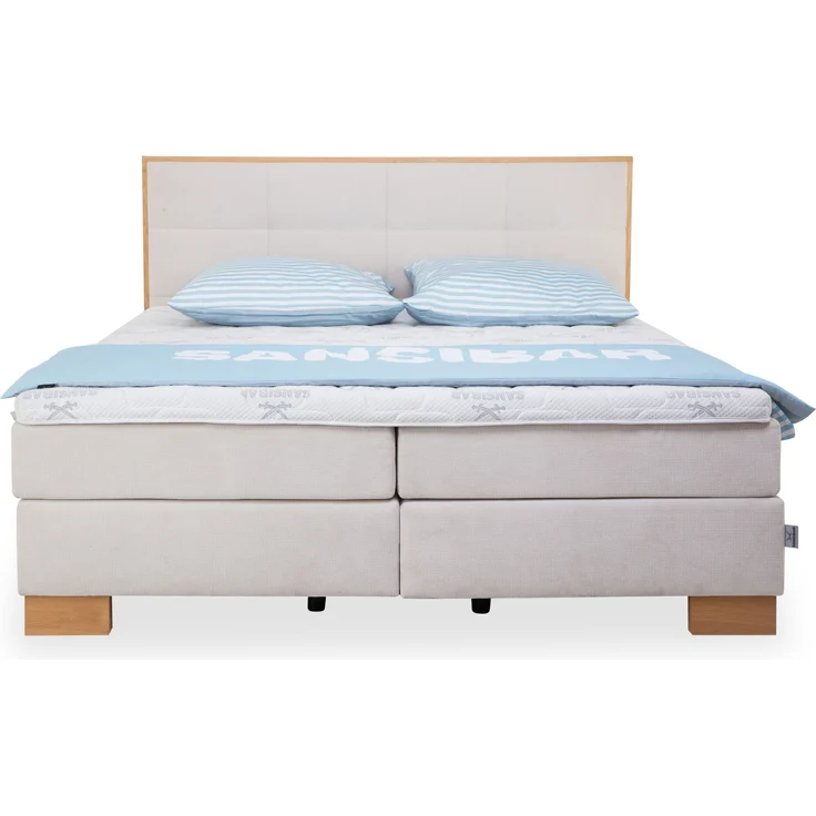Boxspringbett SANSIBAR SVENDBORG LF 180x200 cm beige Box-Spring-Bett Doppelbett – Bild 4