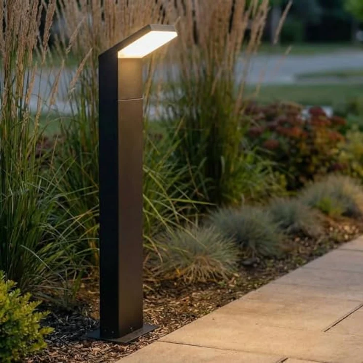 Arcchio LED Außenleuchte Yolena, moderne Wegeleuchte in Schwarz aus Aluminium, IP65, 1-flammig, energiesparend – Bild 2
