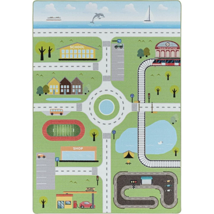 Kinder Teppich Paula rechteckig - 120x170 cm - Grün – Bild 1