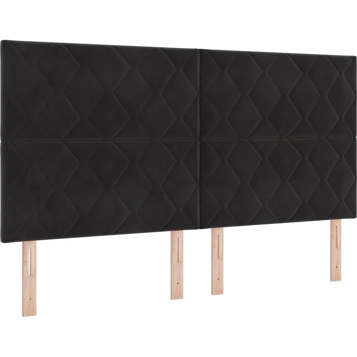 vidaXL LED-Speicherbett mit Matratze Schwarz 180 x 200 cm Samt 3460208 – Bild 5