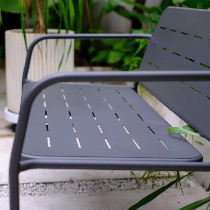 Gartenmöbelset Andria Stahl 4-tlg. Anthrazitgrau [casa. pro] – Bild 6