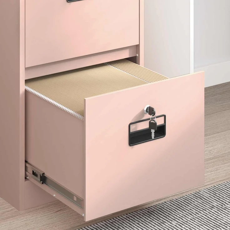 vidaXL Aktenschrank Rosa 44 x 50 x 106,5 cm Kaltgewalzter Stahl 891599 – Bild 5