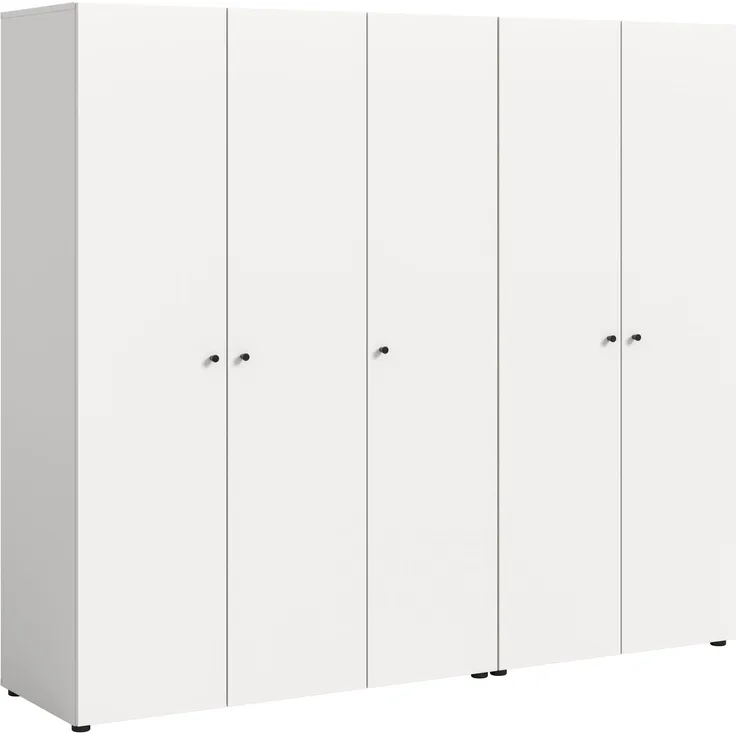 Kleiderschrankkombination (B/H/T: 203x176x51 cm) in weiß Nachbildung