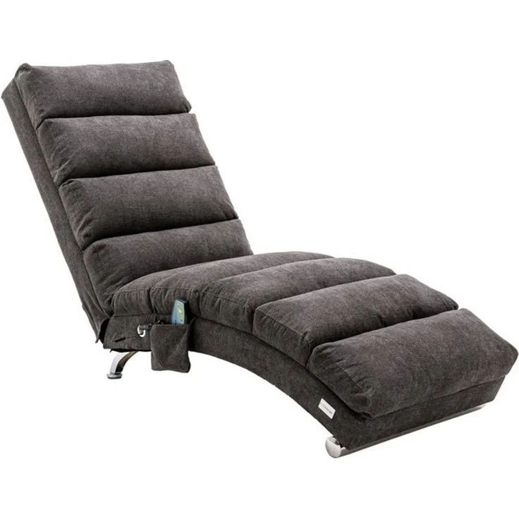 LVHOM Relaxsessel Sackleinen Massage-Liege INDOOR PREMIUM (Ergonomische Fernbedienungs-Steuerung, Sanfte Massageprogramme mit Fernbedienung, Schwerlastfähig bis 250 kg), Elektrische Entspannung mit skandinavischem Flair – Bild 4