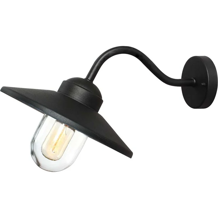 Außenleuchte, Wandlampe, Edelstahl, Schwarz, H 25,5 cm – Bild 2