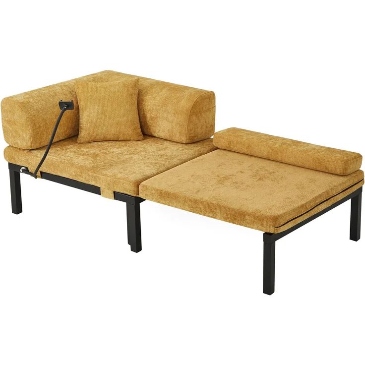ZUBALIYA Sofa, für Wohnzimmer und Apartments, mit stabilem Untergestell, für den täglichen Gebrauch, für funktionale Raumgestaltung, Natur – Bild 12