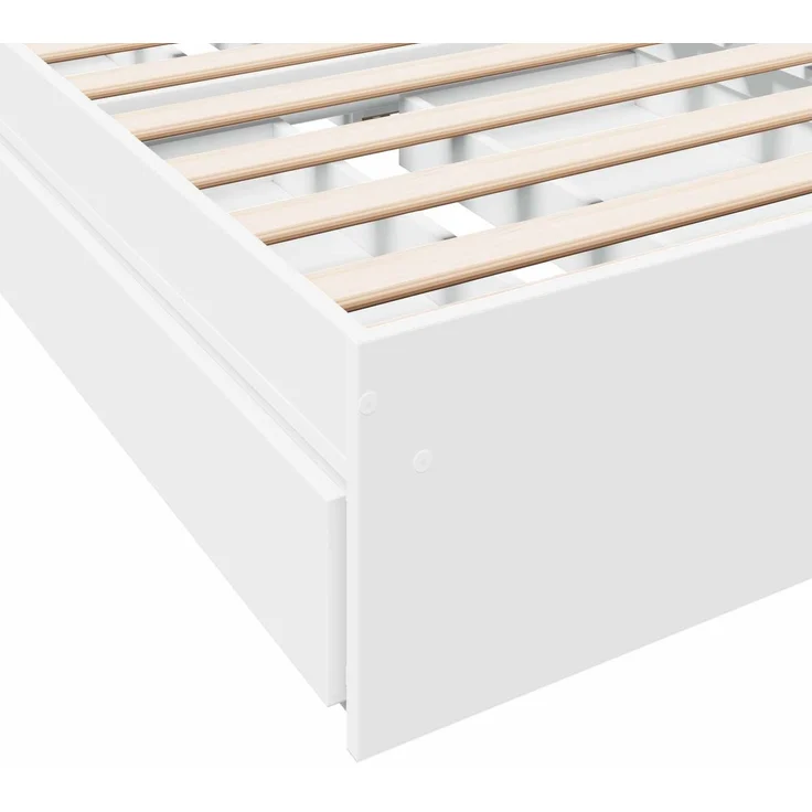 vidaXL Bettgestell mit Stauraum Weiß 80 x 200 cm Holzwerkstoff 3429589 – Bild 7