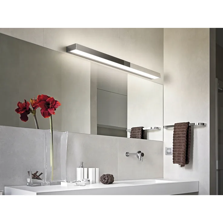 LED Badezimmer Wandleuchte ROCCO Chrom - Up-Down Spiegelleuchte, Breite 90cm