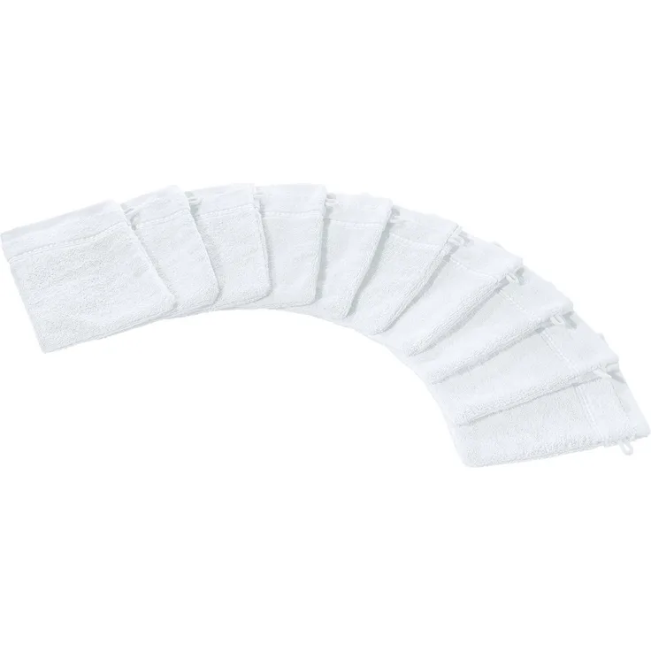 Erwin Müller Waschhandschuh Waschhandschuh "Mannheim" 10er-Pack, Frottier (10-St), Walk-Frottier Uni