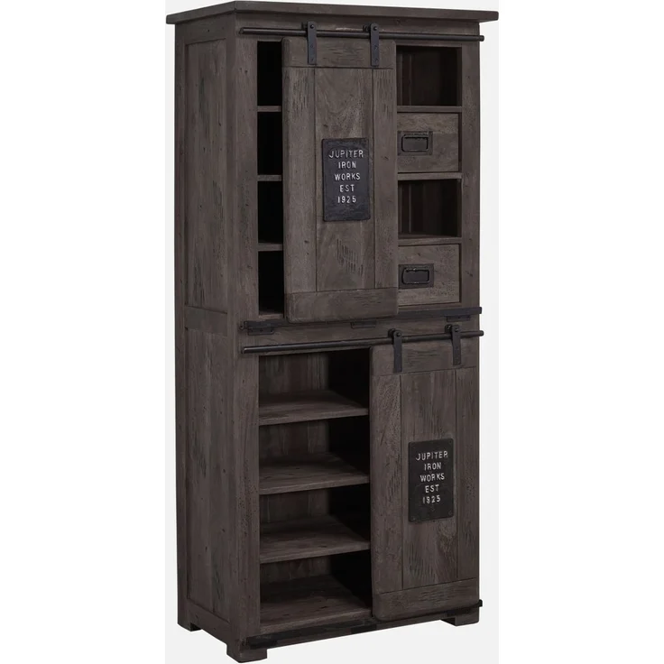 Schrank Mango 80x45x175 grau lackiert RAILWAY #217 – Bild 1