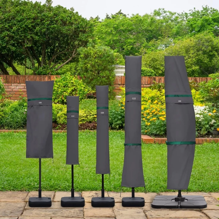 Sekey Sonnenschirm-Schutzhülle Amepschirm Schutzhülle für Sonnenschirm mit Reißverschluss und Stab, für Ø 180 cm / Ø 200 cm / 200 x 150 cm / 200 x 125 cm Gartenschirm – Bild 7