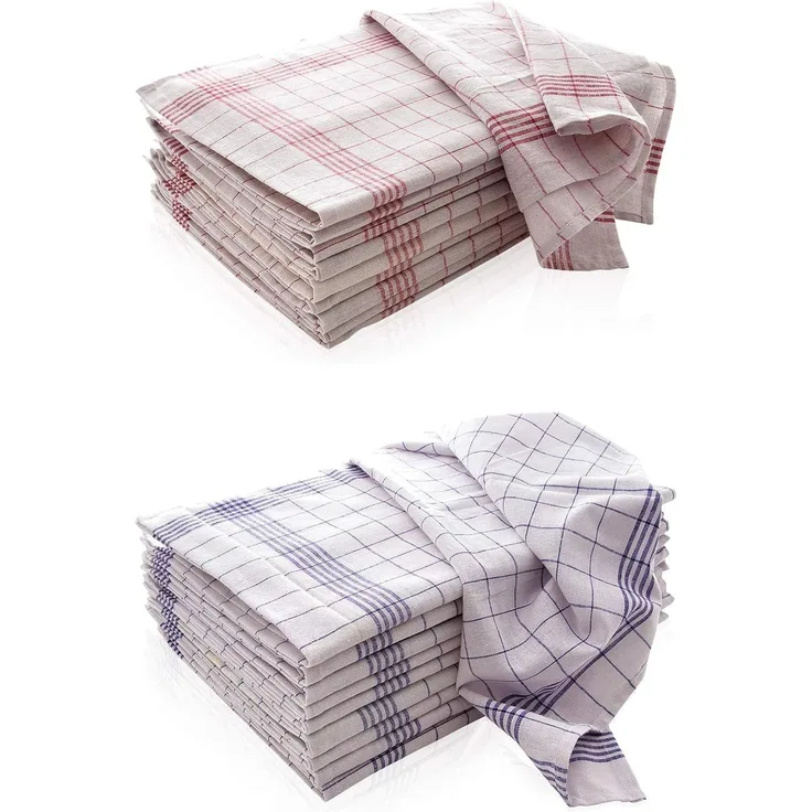 Hometex Premium Textiles Geschirrtuch Trockentuch Allzweck-Tücher kariert 50x70 cm aus 100% Baumwolle, Premium-Qualität - Vielfältig einsetzbares 10er Set