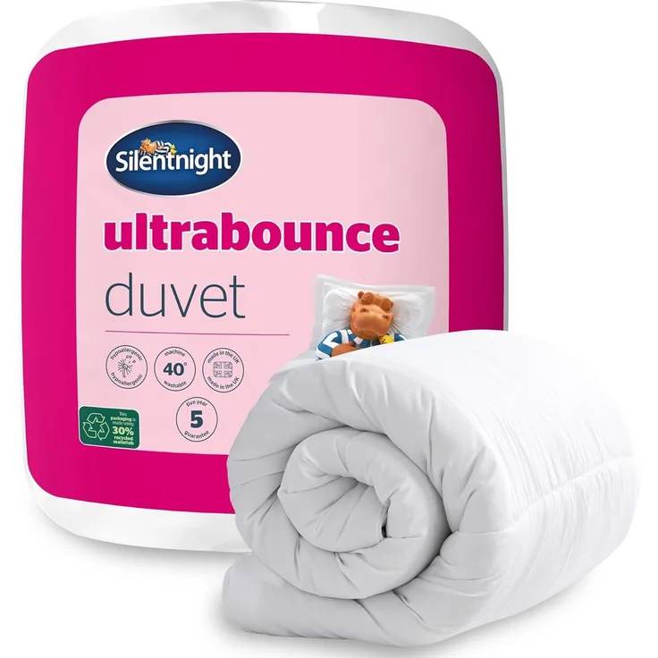 Silentnight Ultrabounce Bettdecke, Microfaser, weiß, Einzelbett