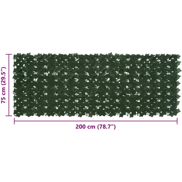vidaXL Balkonsichtschutz mit Blättern Dunkelgrün 200 x 75 cm 42040622 – Bild 5