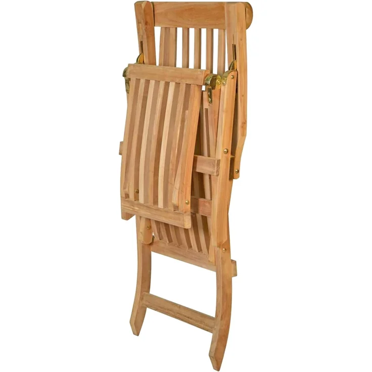 Kai Wiechmann Gartenliege Hochwertiger Teak Deckchair als wetterfester Liegestuhl, verstellbarer Teak Relaxsessel mit Fußablage – Bild 6