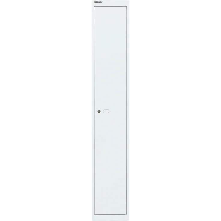 Bisley Garderobenschrank Office, 1 Abteil, 1 Fach, T 305 mm, Farbe verkehrsweiß – Bild 1